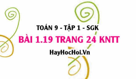 Bài 1.19 trang 24 Toán 9 tập 1 Kết nối tri thức SGK